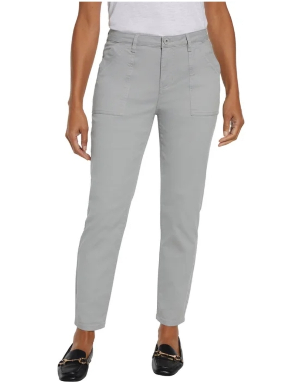 NEW! Women’s Banana Republic High Rise Twill Pants - Gray Size 12 Casual